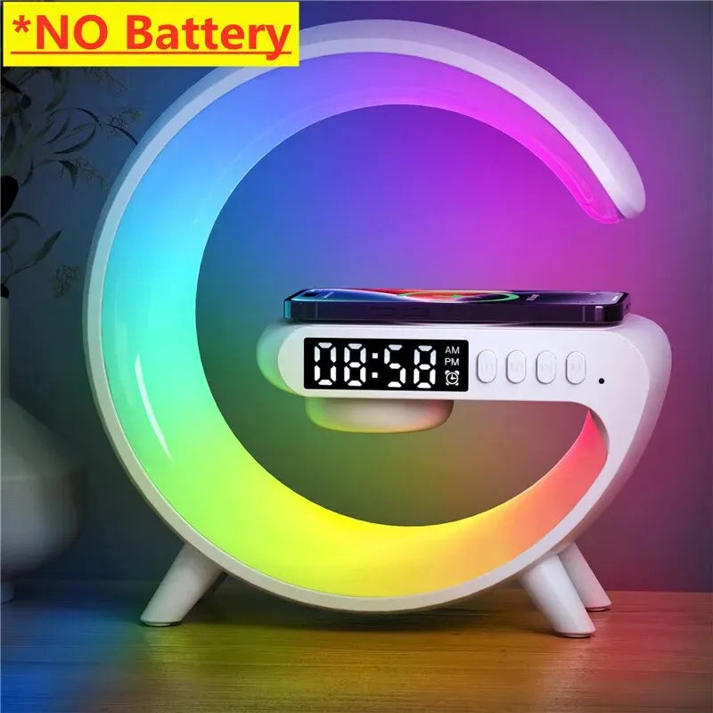 Lamp With Speaker, Clock and Charger