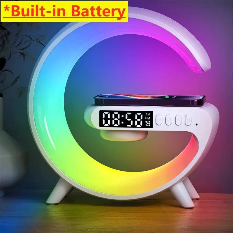 Lamp With Speaker, Clock and Charger